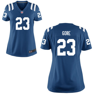 Women's Indianapolis Colts #23 Frank Gore Blue Game Jersey